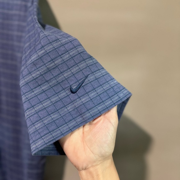 Nike Golf Dri-Fit Polo Shirt Men’s XL Blue Plaid Check Pattern - Picture 5 of 9